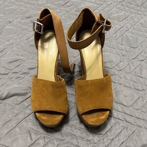 Marc Fisher Brown Suede Heels
